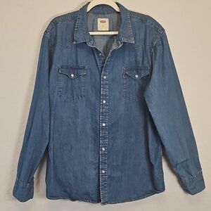 Levi's Men's Barstow Western Denim Shirt, XXL